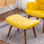 Chaise en velours jaune avec mobilier d'appoint confortable-1430722791