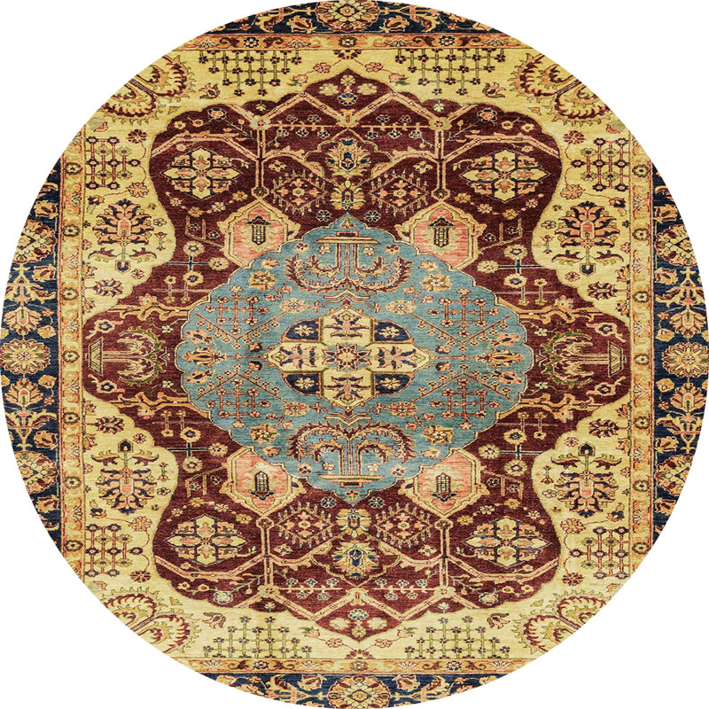Abstract Indoor Rug, Round 4'
