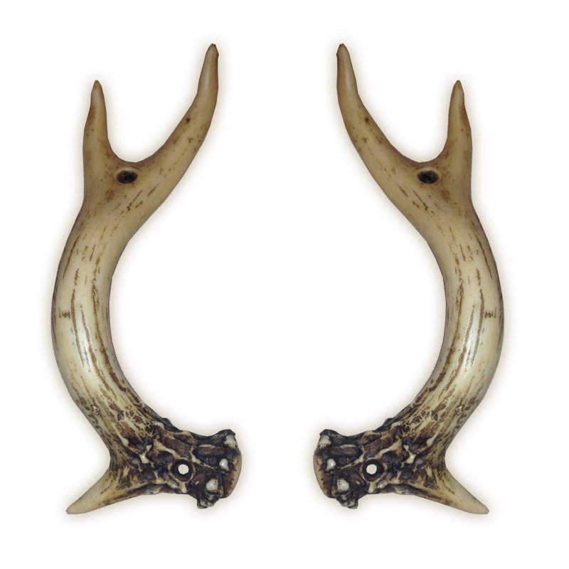 Ensemble de 2 poignées de porte en fausse fourrure de style chalet rustique en bois d'antan brun clair 8,5 x 3,3 po