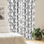 Rideaux 4 panneaux Red Barrel Studio®, mosaïque de carrés imbriqués, gris blanc-1605015809