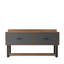 Console industrielle moderne, noyer et anthracite, 70,9 po x 36,7 po x 33,5 po | 100% panneau de particules enduit de mélamine, 0,7 po d'épaisseur | Pieds en métal robustes, conception élégante pour le salon et le vestibule