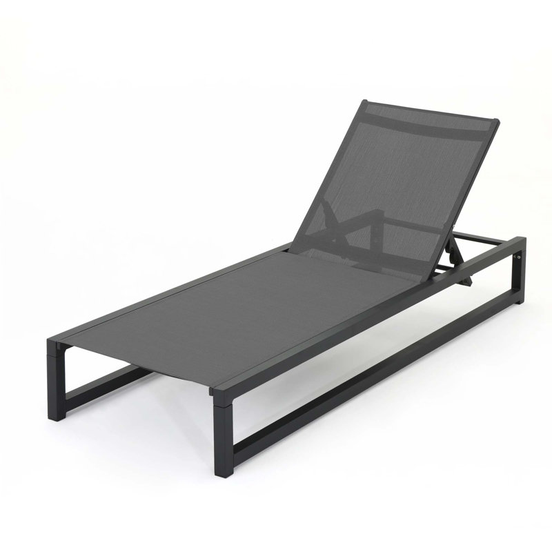 Outdoor Chaise Lounge(Set Of 2), Gray, 2