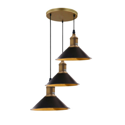 Rockingham 3 - Light Black Cluster Pendant
