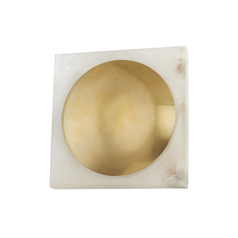 Plafonnier encastré 1 lumière Hamel, Laiton rétro