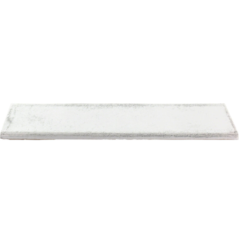 Carreau de faïence en porcelaine 12 po x 3 po Moze, Blanc