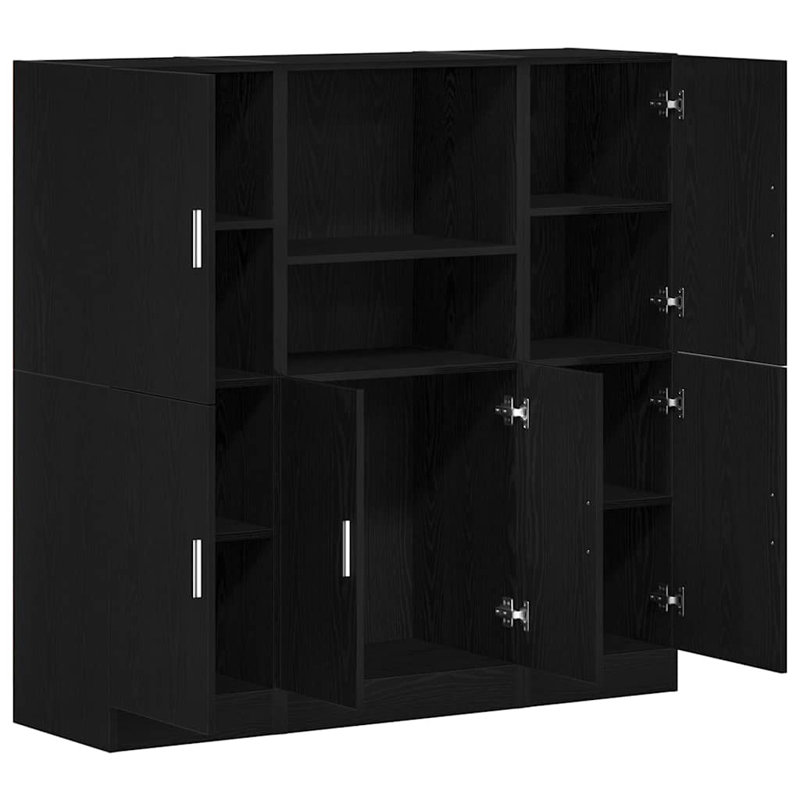 2 131.5cm Kitchen Pantry, Black