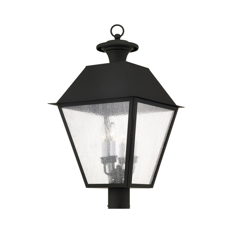 Tête de lanterne câblée à 1 lumière de 27,5 po Arnetria, Noir