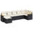  Garden Sofa Set Black, Cream White