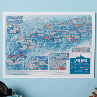 Scratch Off Alpine Skiing - No Frame Print