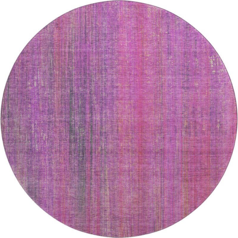 Cerrito Area Rug with Non-Slip Backing, Round 8'