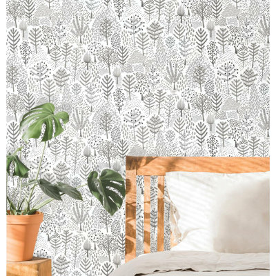 FOLKLORE TREES PEEL & STICK WALLPAPER