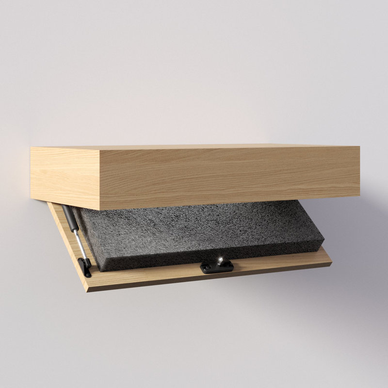 HIDE-A-SHELF Concealed Floating Shelf, White Oak Clear