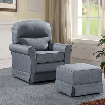 Fauteuil oscillant pivotant et repose-pieds Reith