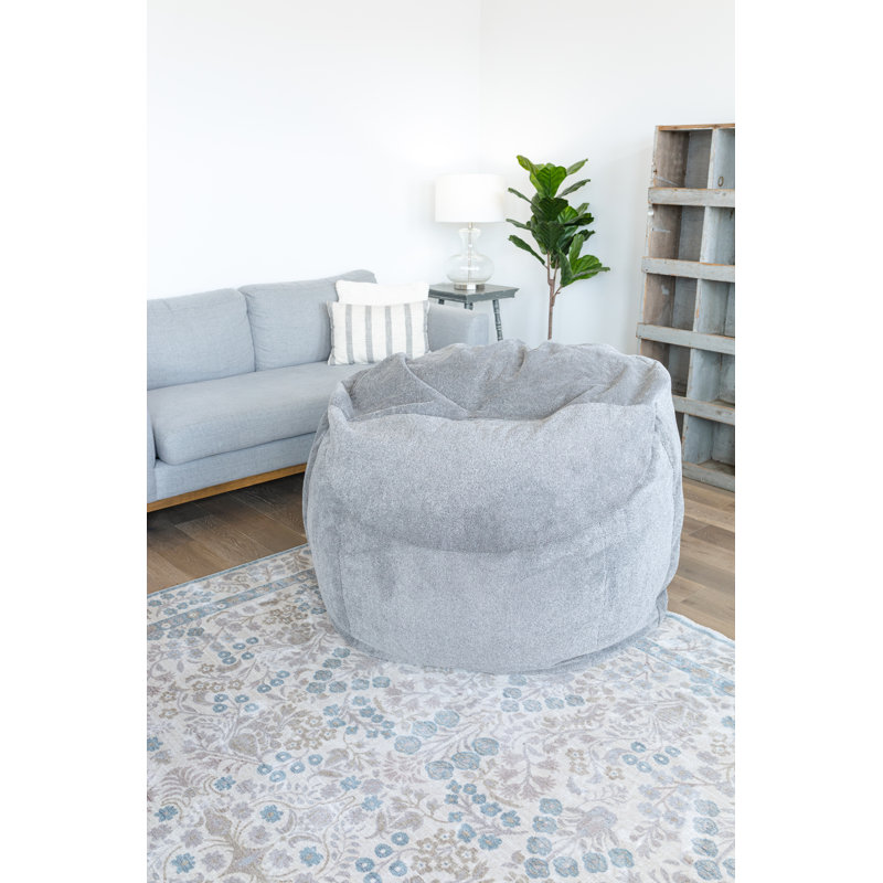 Sac en mousse de luxe moyen Haven, Gris clair, H 30 po x l 40 po x P 40 po