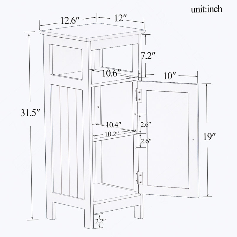 Bathroom Single Door Cabinet
