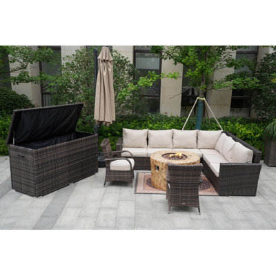8 - Person Patio Conversation Set with Cushions