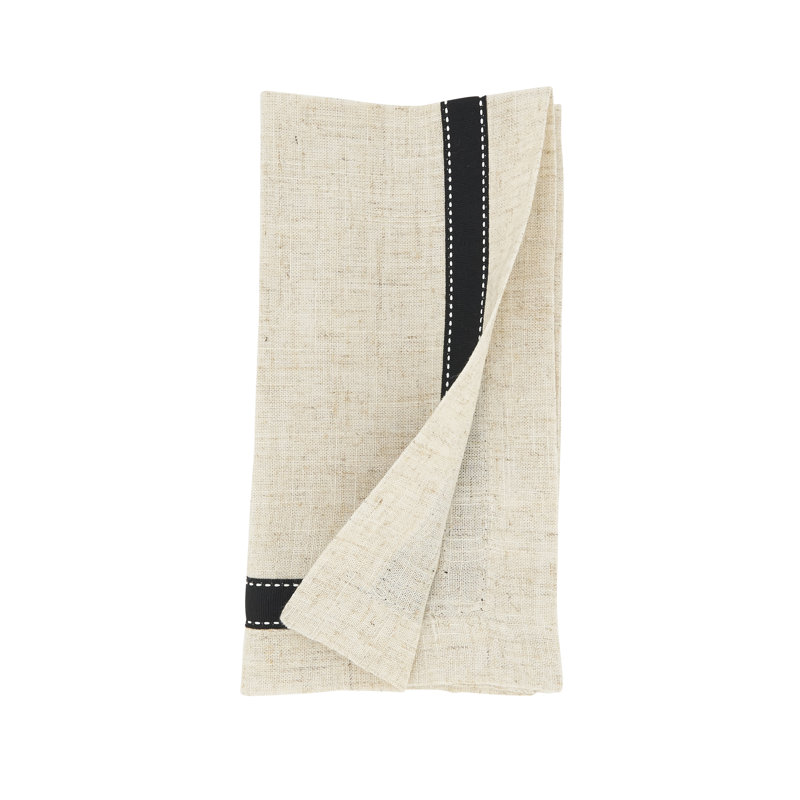 Marietta Collection 80% Polyester - 20% Linen No Pattern Rectangle Napkin