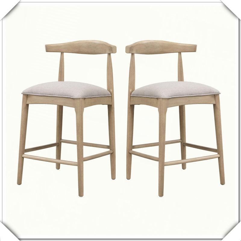 Ensemble de 2 tabourets de comptoir en tissu galet pratique, polyvalent, durable, compact et fonctionnel