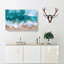 The Turquoise Ocean upon the Beach in Abstract - Wrapped Canvas Painting Print-55300953