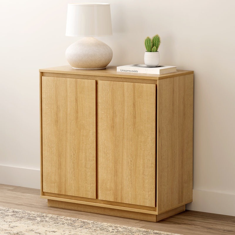 Sideboard Accent Cabinet With Adjustable Shelves, 1, Brown