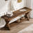 43.3" W Solid Wood Storage Bench
