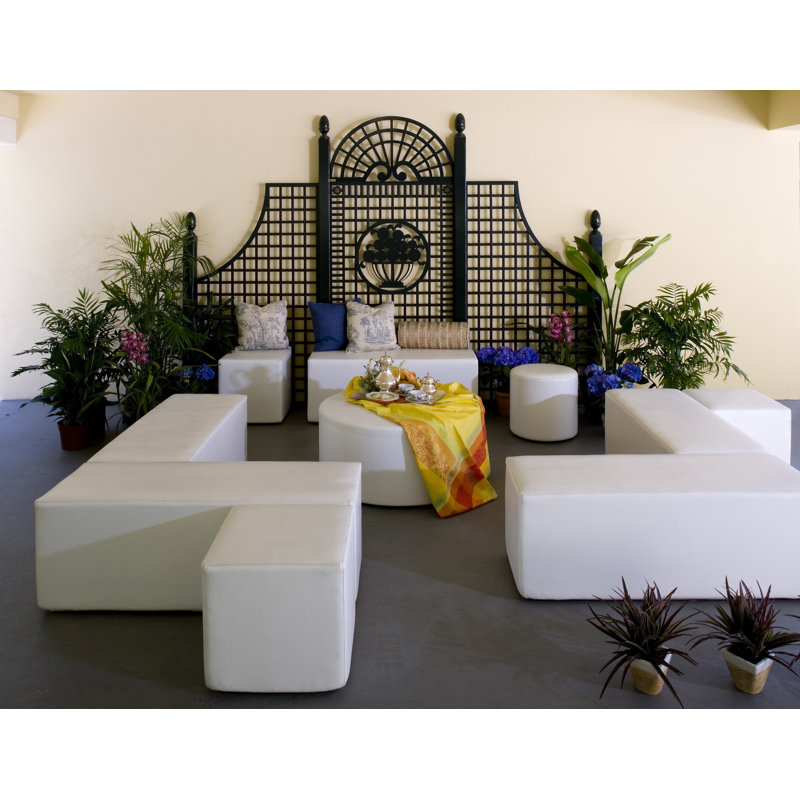 ClubNow 10 - Person Patio Conversation Set, Sea Sand, Cool Lime
