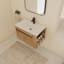 Ensemble de meuble-lavabo mural simple 30,03 po avec plateau en céramique Smithshire