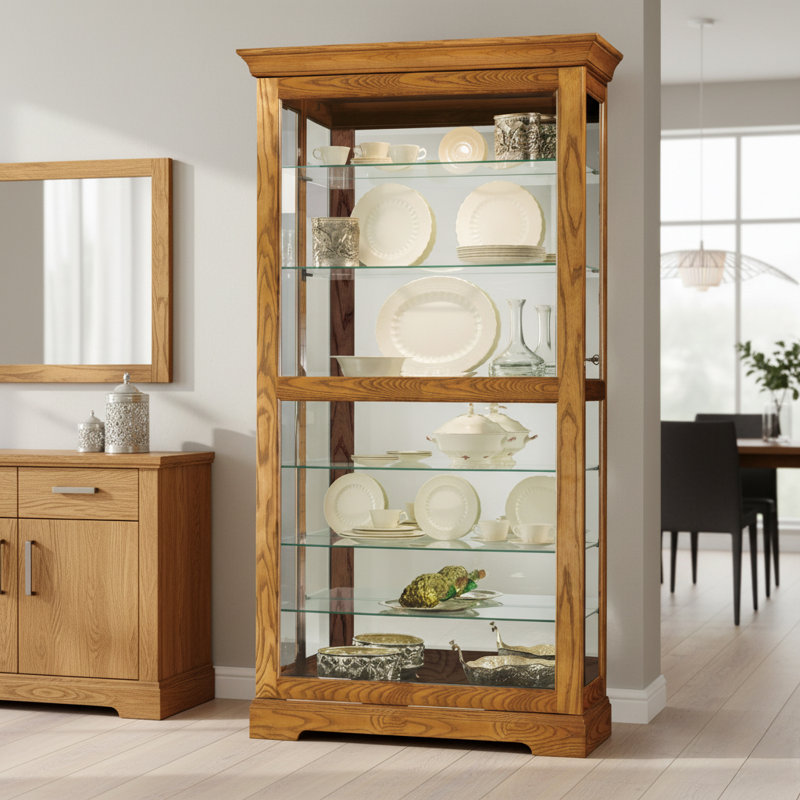Tyler VII Lighted Curio Cabinet