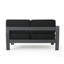 Cape Coral Right-Arm 2-Seater Outdoor Sofa, Dark Grey Fabric