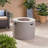 31" Round Fire Pit - 40,000 , Lightweight Concrete, Grey, Make Your Backyard Extraordinary, No Assembly Pit, Create A Cozy Outdoor Space,