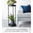 Yamazaki Home Two-Tier Rolling Plant Stand, Steel, Wheels-100210124