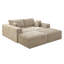 Canapé modulaire 133,2 po avec 2 coussins décoratifs de salon 133,2 po-1506865105