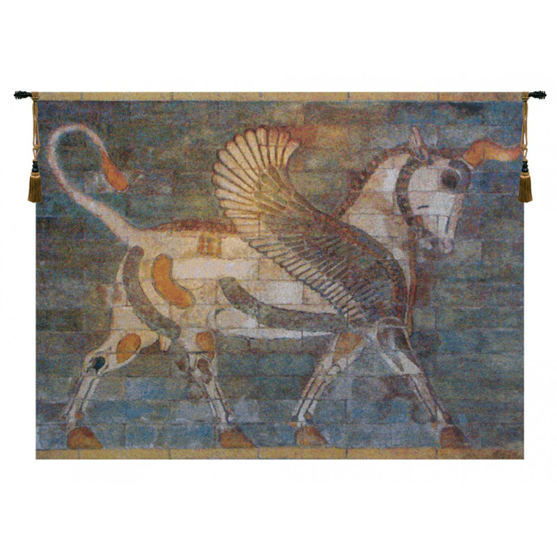Loom Woven Cotton Blend Wall Hanging, 35" H x 47" W x 0.15" D