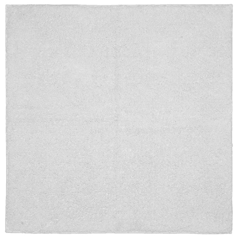 Roanoke Cotton Bath Rug with Non-Slip Backing, 24"W x 24"L, White