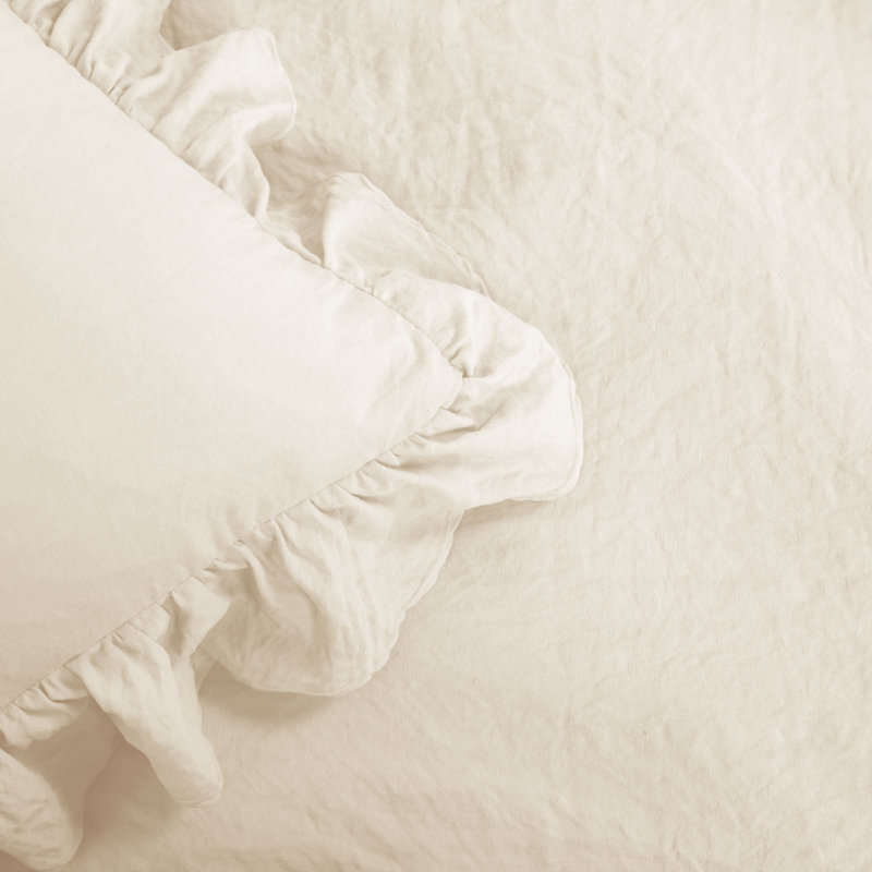Reyna Microfiber 3 Piece Comforter Set, King Comforter + 2 King Shams, Ivory
