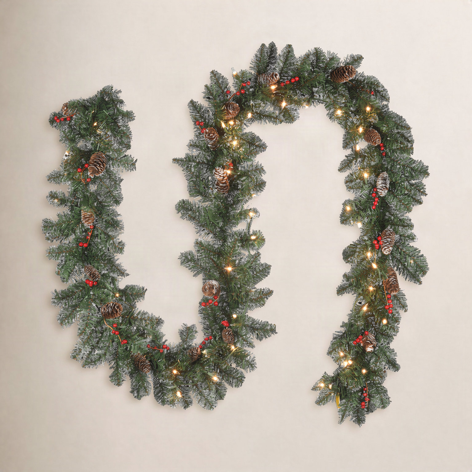 108" Pre-Lit Mountain Spruce Garland