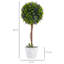 60cm Faux Flowering Topiary in Pot