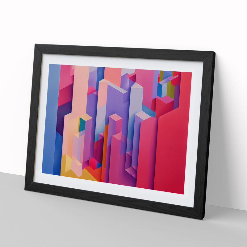 Glowing Architecture Abstract - Framed Print