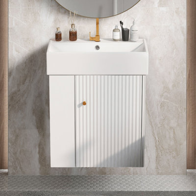 Meuble-lavabo simple 21,6 po avec plateau en céramique Navar