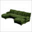 Upholstered Chenille U-Shaped Sectional with Ottoman-661809361-661809375