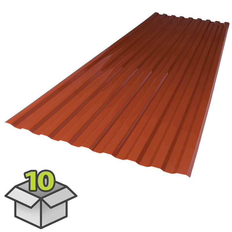 Suntuf Red Brick 72"x26" (10 PK)