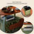 35.43"Green Solid Wood Mobile Coffee Table