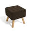 Germain Square Solid Colour Footstool Ottoman-40240738