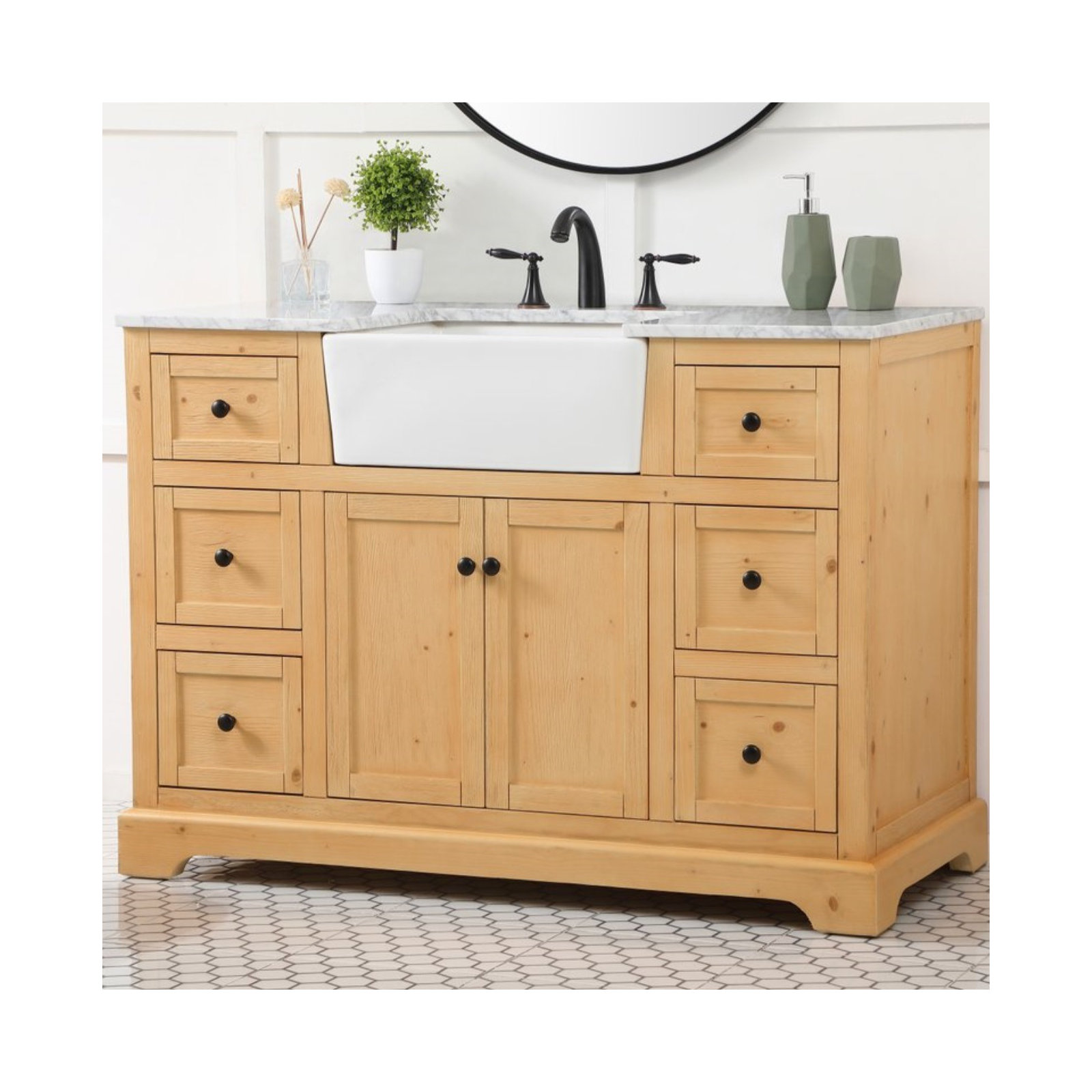 Pardue 48'' Single Bathroom Vanity, Natural Wood