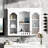Bathroom Wall Mounted Saver, White, Adjustable Shelf Storage Solution Vase, Shelving For Small Items