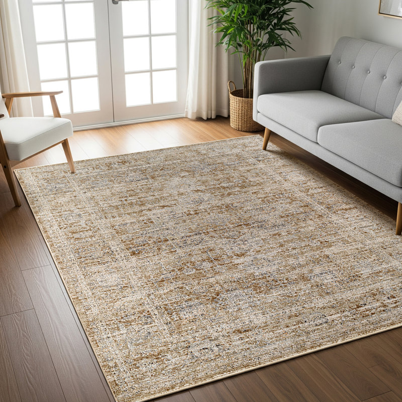 Becki Owens x Surya Machine Washable Dark Brown Area Rug
