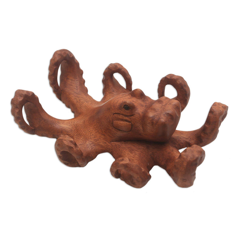 Figurine en bois d’octopus sauvage Klingler