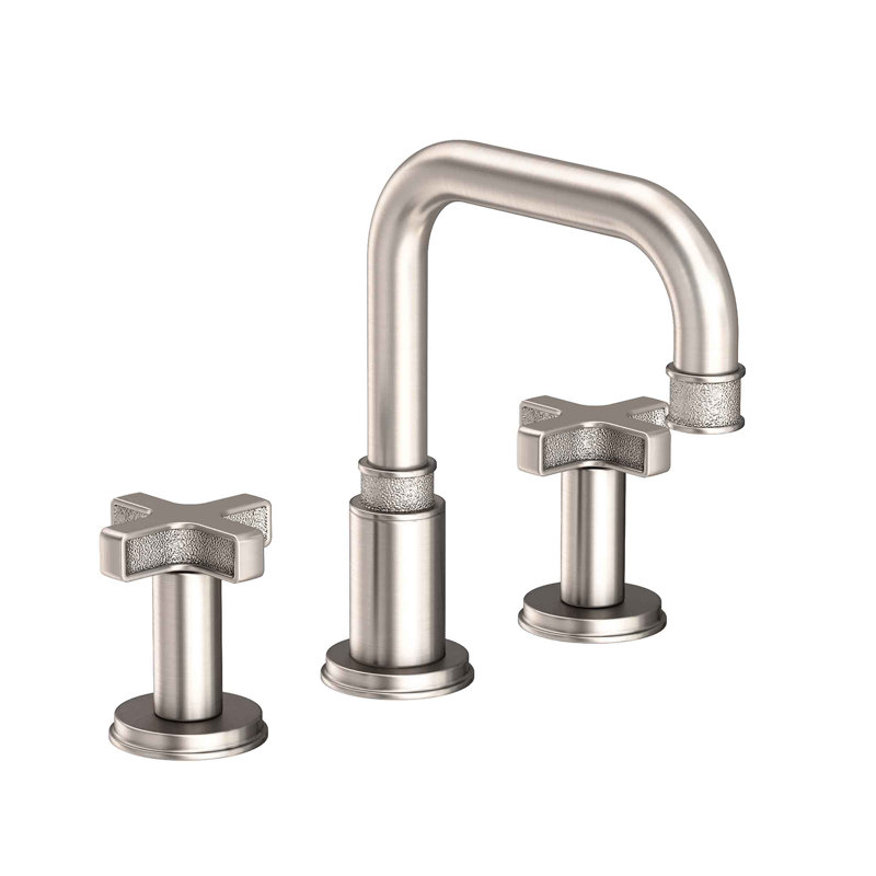 Griffey Widespread Bathroom Faucet with Drain Assembly, Satin Nickel (PVD)