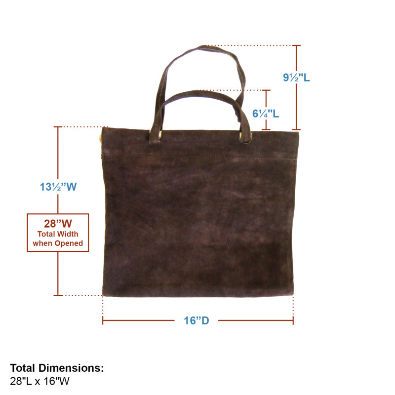 Graphite Powder Coated Steel Log Rack with Suede Carrier