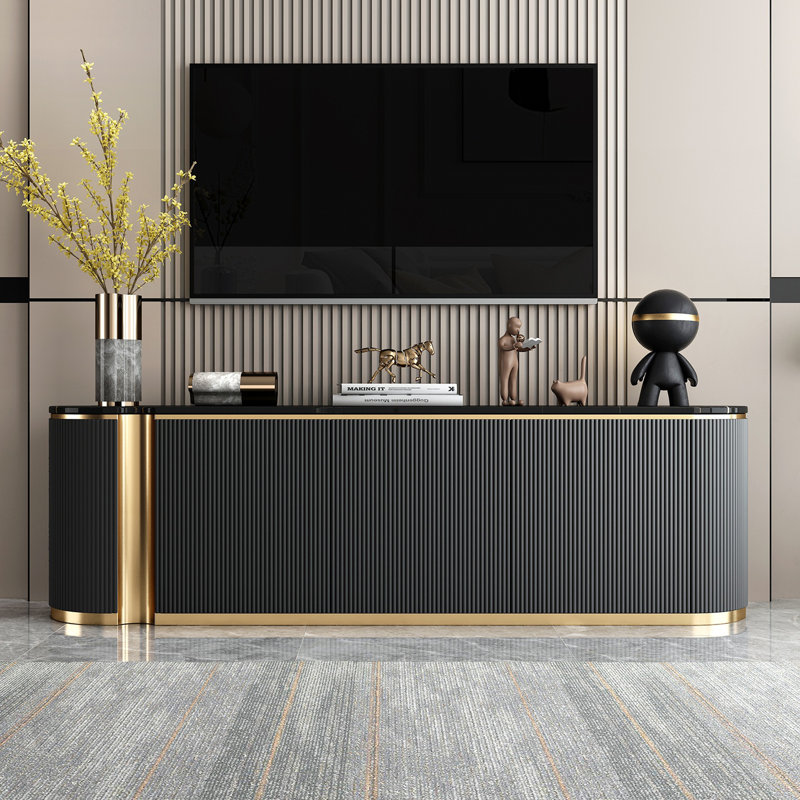 Meuble télé moderne et minimaliste, Gris foncé
